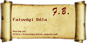 Faluvégi Béla névjegykártya