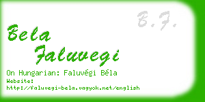 bela faluvegi business card